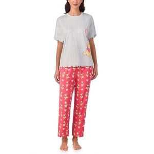 NWT Pooh Bear Women's Short Sleeve and Pant Pajama Set